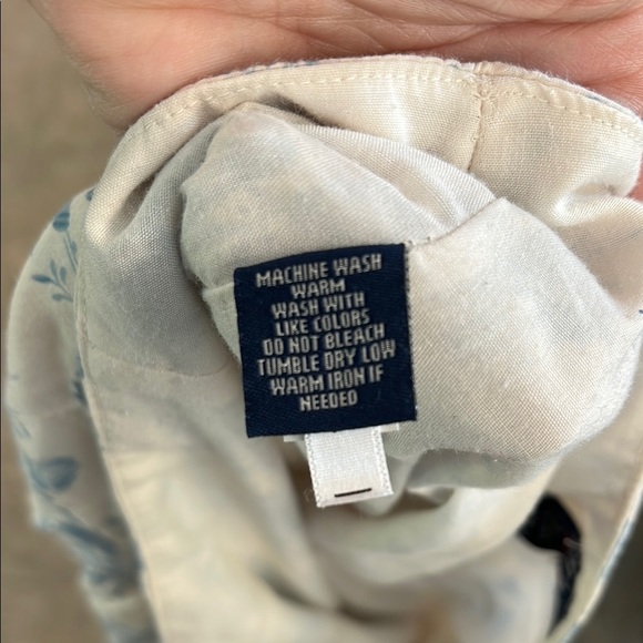 Chaps Denim Cottagecore Floral Skirt Shabby Chic Feminine Romantic Cotton Size 6 - Picture 7 of 8